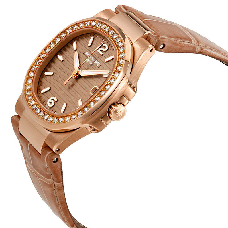 Patek Philippe Nautilus 18K Rose Gold Diamond Ladies Watch #7010R-012 - Watches of America #2