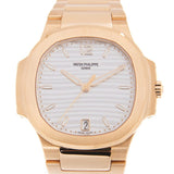 Patek Philippe Nautilus 18kt Rose Gold Automatic Silver Dial Ladies Watch #7118-1R-001 - Watches of America