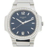 Patek Philippe Nautilus Automatic Blue Opaline Dial Diamond Ladies Watch #7118-1200A-001 - Watches of America #2