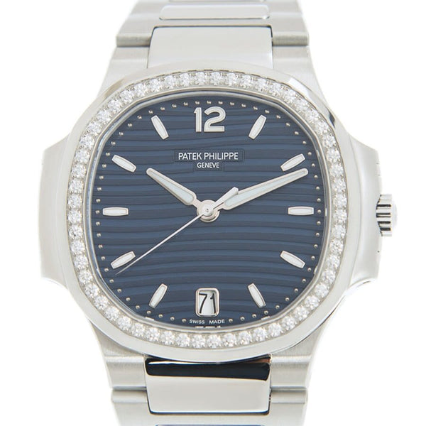 Patek Philippe Nautilus Automatic Blue Opaline Dial Diamond Ladies Watch #7118-1200A-001 - Watches of America #2
