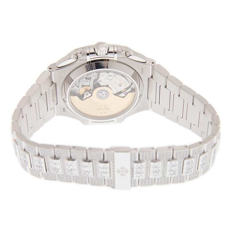 Patek Philippe Nautilus Automatic Diamond Black Dial Watch #5980/1400G-010 - Watches of America #4