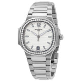 Patek Philippe Nautilus Automatic Diamond Silver Dial Unisex Watch #7118-1200A-010 - Watches of America