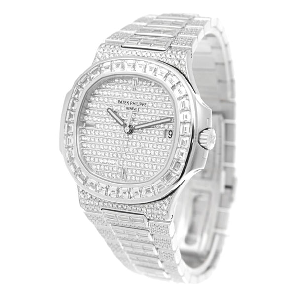Patek Philippe Nautilus Automatic Diamond Silver Dial Watch #5719-10G-010 - Watches of America #2