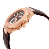 Patek Philippe Nautilus Black-Brown Dial 18kt Rose Gold Case Matt Dark Brown Leather Men's Watch #5980R-001 - Watches of America #2