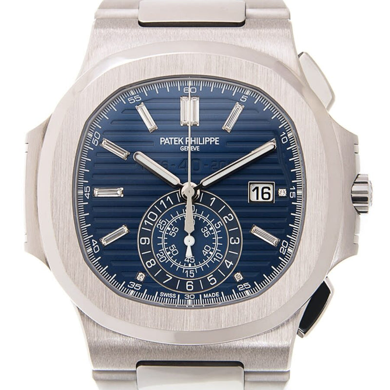 Patek Philippe Nautilus Chronograph Diamond Blue Dial Men's Watch #5976-1G-001 - Watches of America #2