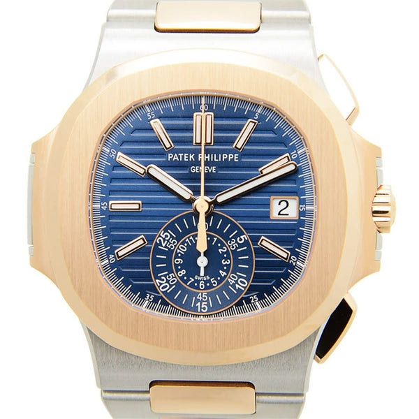 Patek Philippe Nautilus Chronograph Blue Dial Men's Watch #5980-1AR-001 - Watches of America