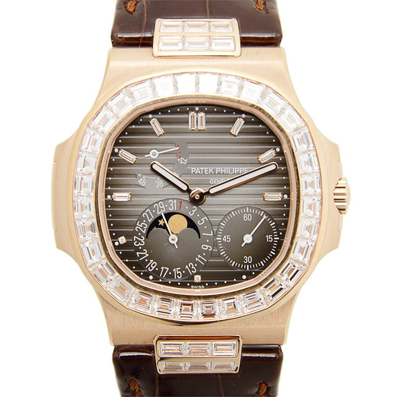 Patek Philippe Nautilus Diamond Grey Dial Men's Watch #5724R-001 - Watches of America