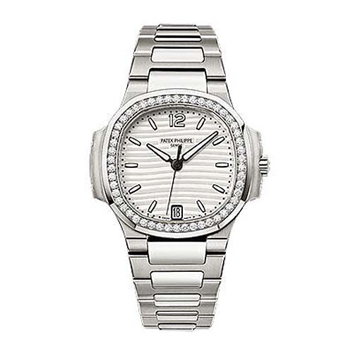 Patek Philippe Nautilus Diamond Stainless Steel Ladies Watch #7018-1A-001 - Watches of America