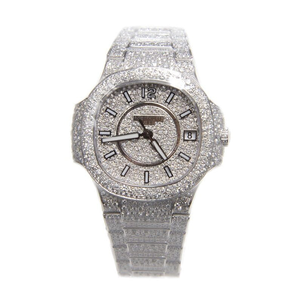 Patek Philippe Nautilus Ladies 18K White Gold Watch #7021/1G - Watches of America