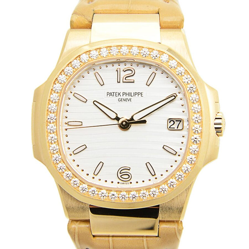 Patek Philippe Nautilus Quartz Diamond White Dial Ladies Watch #7010R-011 - Watches of America #2