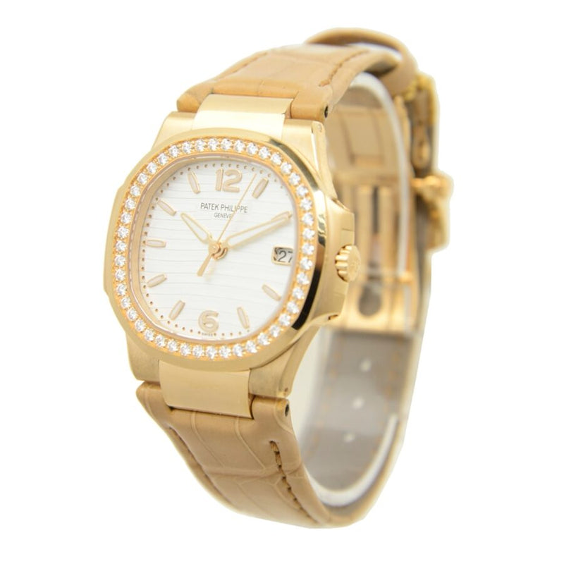 Patek Philippe Nautilus Quartz Diamond White Dial Ladies Watch #7010R-011 - Watches of America #4