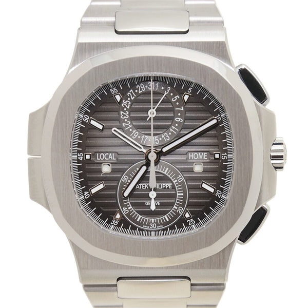 Patek Philippe Nautilus Travel Time Chronograph Stainless Steel Automatic Men's Watch #5990-1A-001 - Watches of America