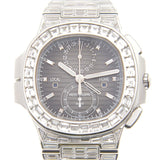 Patek Philippe Nautilus White Gold Diamond Automatic Black Dial Men's Watch #5990/1400G-001 - Watches of America #2