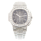 Patek Philippe Nautilus White Gold Diamond Automatic Black Dial Men's Watch #5990/1400G-001 - Watches of America #3