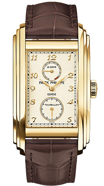 Patek Philippe Tourbillon18kt Yellow Gold Brown Leather Men's Watch 5101J#5101J-001 - Watches of America