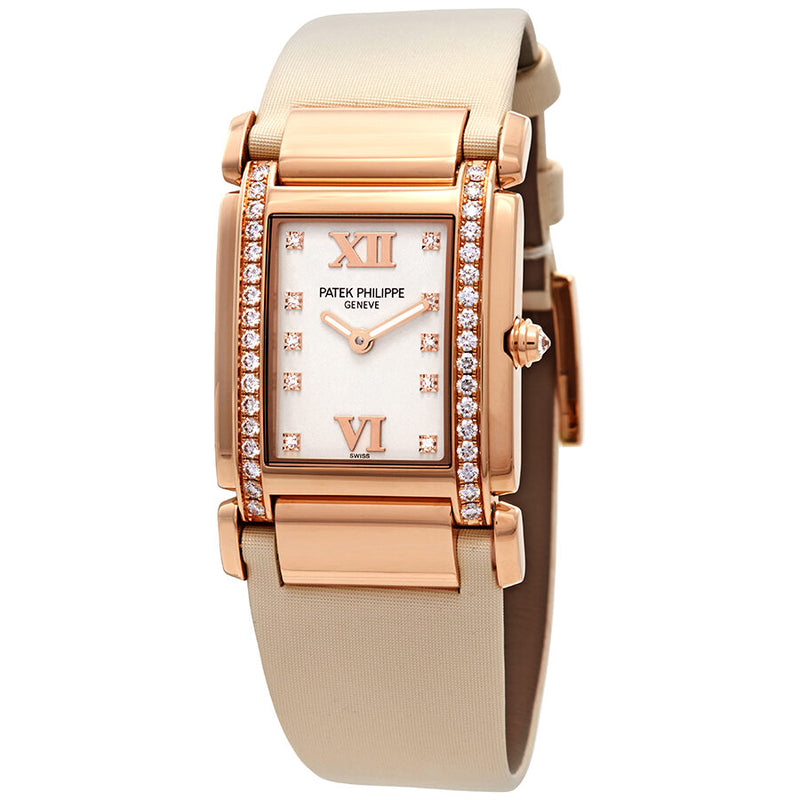 Patek Philippe Twenty 4 18kt Rose Gold Vanilla Strap Diamond Ladies Watch 4920R#4920R-10 - Watches of America