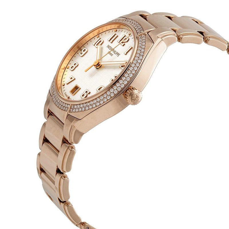 Patek Philippe Twenty-4 18kt Rose Gold Automatic Diamond White Dial Ladies Watch #7300-1200R-010 - Watches of America #2