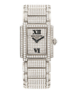 Patek Twenty-4 White Gold w- Diamonds Ladies Watch #4909-50G - Watches of America