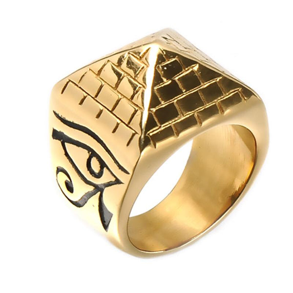 Anillo de oro Illuminati de la pirámide de Big Daddy