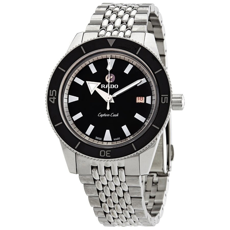 Rado Captain Cook Automatic Black Dial Men's Watch #R32505153 - Watches of America
