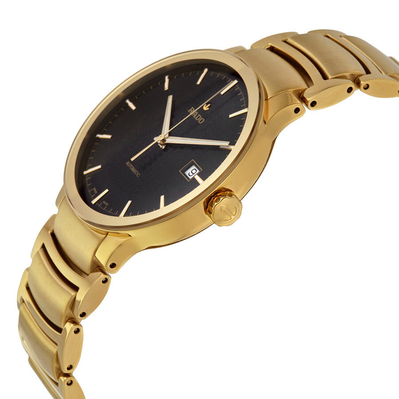 Rado Centrix Automatic Black Dial Yellow Gold-Plated Stainless Steel Men's Watch #R30279153 - Watches of America #2