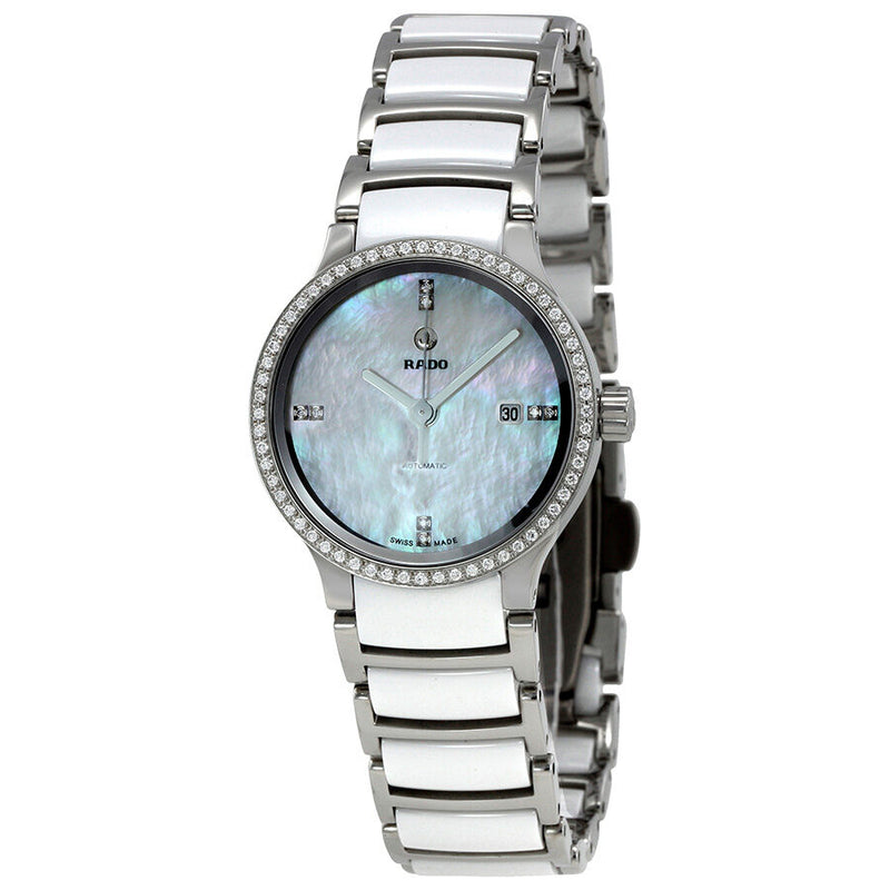 Rado Centrix Automatic Mother of Pearl Diamond Ladies Watch #R30160912 - Watches of America