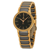 Rado Centrix Automatic Rose Gold PVD Black Ceramic Ladies Watch #R30954152 - Watches of America