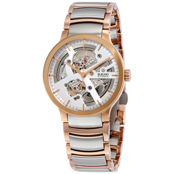 Rado Centrix Automatic Silver Skeleton Dial Men's Watch #R30181103 - Watches of America