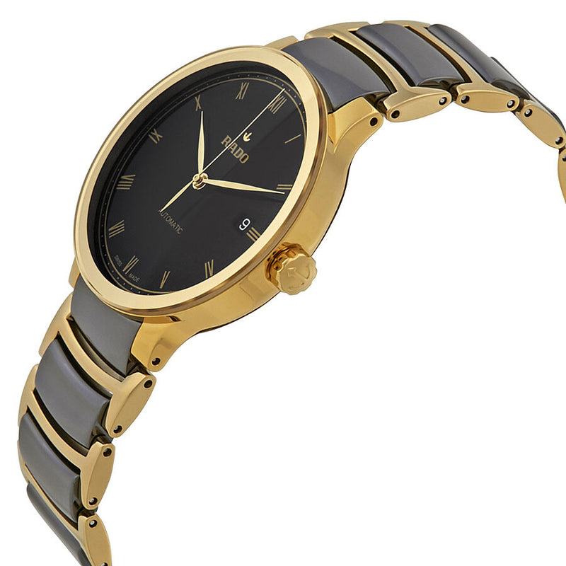 Rado Centrix Automatic Black Dial Gold PVD Black Ceramic Ladies Watch #R30079152 - Watches of America #2