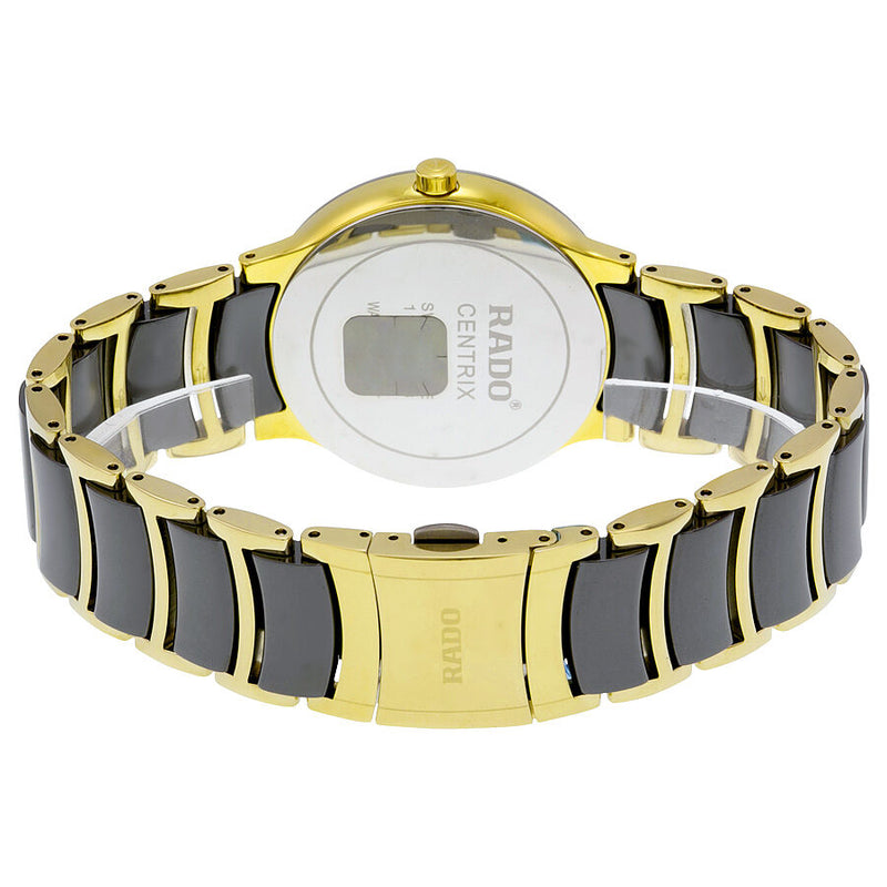 Rado Centrix Black Dial Gold PVD Black Ceramic Men's Watch #R30929152 - Watches of America #3