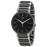 Rado Centrix Black Dial Stainless Steel and Black Ceramic Men's Watch #R30934162 - Watches of America