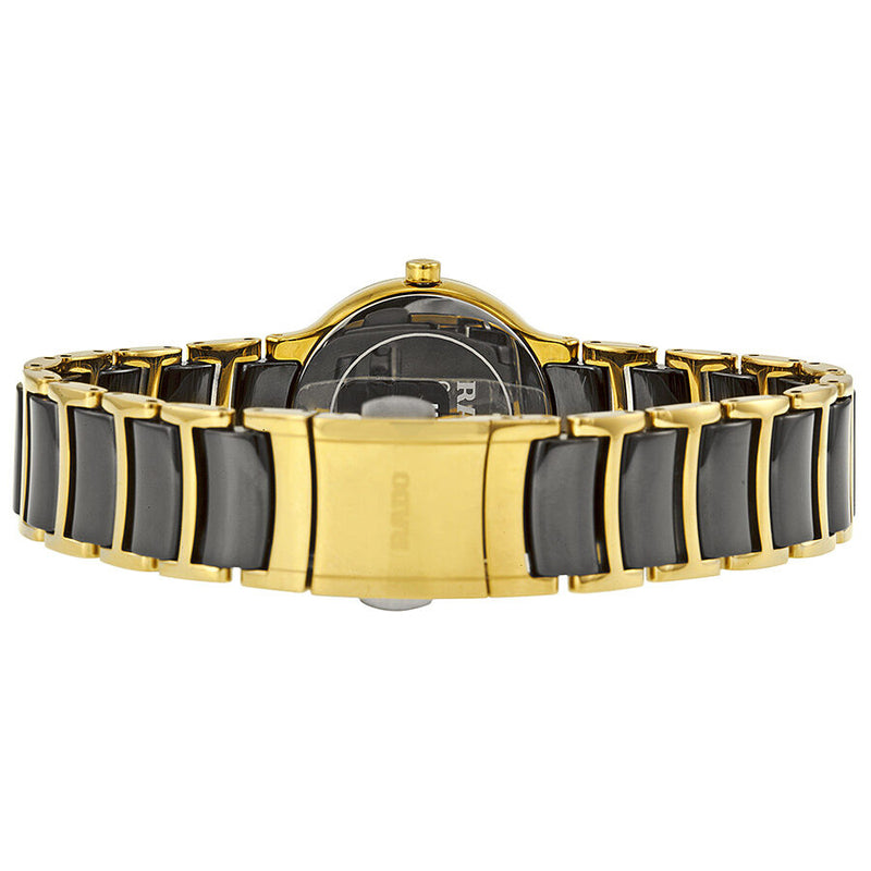 Rado Centrix Black Dial Yellow Gold PVD Black Ceramic Ladies Watch #R30930152 - Watches of America #3