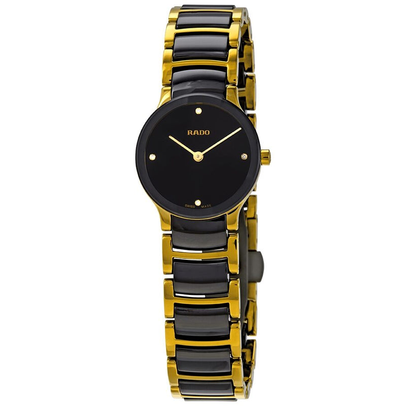 Rado Centrix Black Diamond Dial Ladies Watch #R30189712 - Watches of America