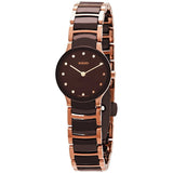 Rado Centrix Brown Diamond Dial Ladies Watch #R30190702 - Watches of America