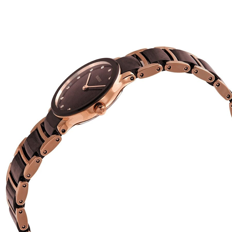 Rado Centrix Brown Diamond Dial Ladies Watch #R30190702 - Watches of America #2