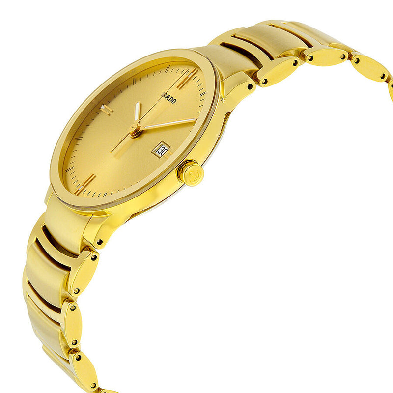 Rado Centrix Gold Dial Yellow Gold-plated Men's Watch #R30527253 - Watches of America #2