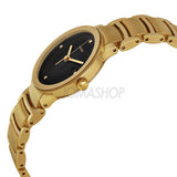Rado Centrix Jubile Black Diamond Dial Gold-Plated Stainless Steel Ladies Watch #R30528713 - Watches of America #2
