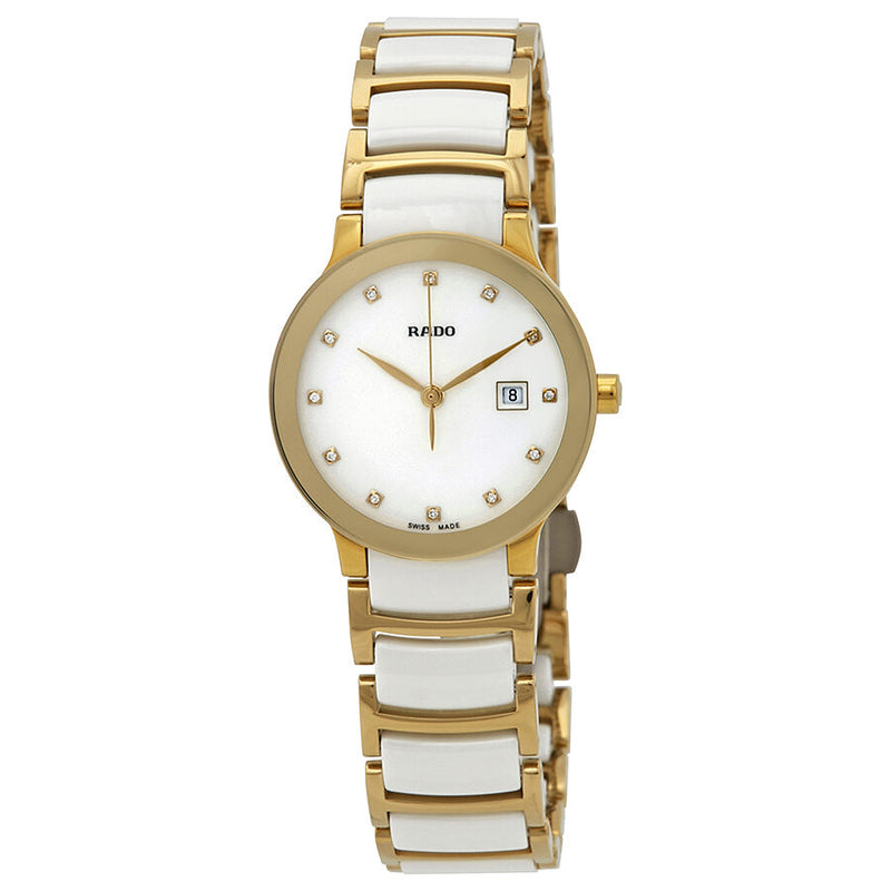 Rado Centrix Jubile White Diamond Dial Ladies Watch #R30528752 - Watches of America