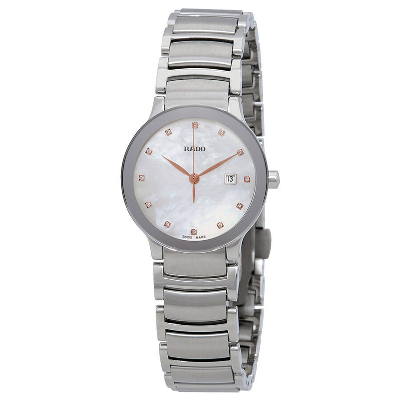 Rado Centrix Mother Of Pearl Diamond Dial Ladies Watch #R30928913 - Watches of America