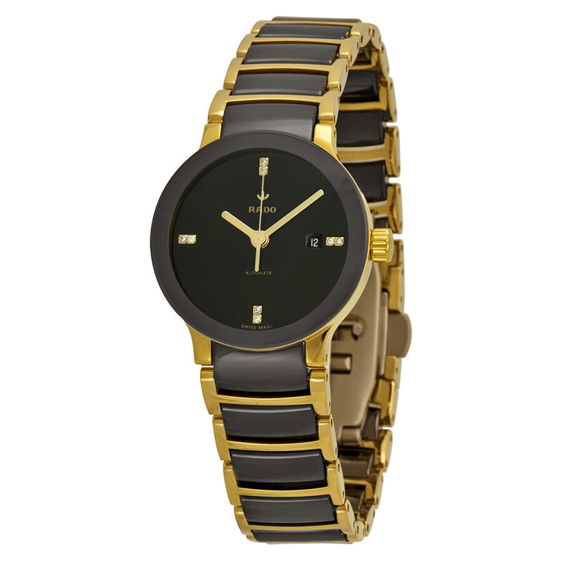 Rado Centrix S Automatic Black Dial Black Ceramic Ladies Watch #R30034712 - Watches of America