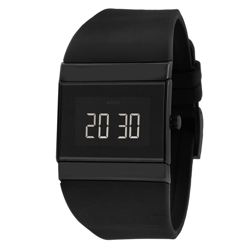 Rado Ceramic Quartz Digital Black Dial Watch #R21926159 - Watches of America