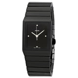 Rado Ceramica Diamond Black Dial Ladies Watch #R21700702 - Watches of America
