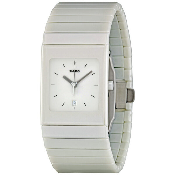 Rado Ceramica White Dial White Ceramic Ladies Watch RADO-#R21711022 - Watches of America