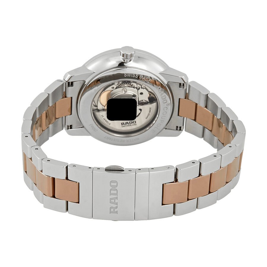 RADO 腕時計 Rado Centrix Automatic Diamonds Open Heart Rose Gold & White