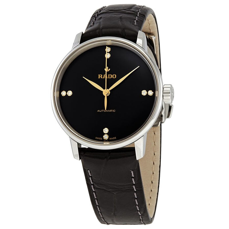 Rado Coupole Classic Black Diamond Dial Automatic Ladies Watch #R22862715 - Watches of America