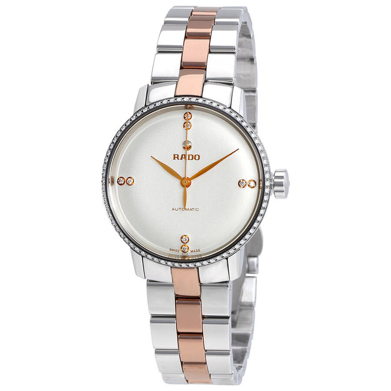 Rado Coupole Classic Automatic White Dial Diamond Ladies Watch #R22875722 - Watches of America