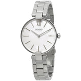 Rado Coupole Silver Dial Stainless Steel Ladies Watch #R22850013 - Watches of America