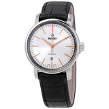Rado DiaMaster Automatic Silver Dial Ladies Leather Watch #R14050105 - Watches of America