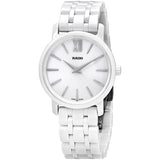 Rado DiaMaster Roman Mini White Dial Ceramic Case and Bracelet Ladies Watch #R14065017 - Watches of America