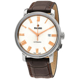 Rado DiaMaster XL Automatic White Dial Brown Leather Men's Watch #R14077126 - Watches of America